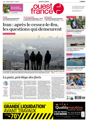 Cover of Ouest France (Lorient)
