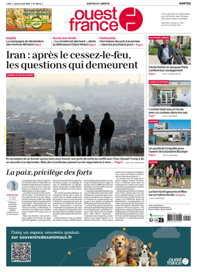 Cover of Ouest France (Nantes)