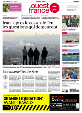 Cover of Ouest France (Ploermel)