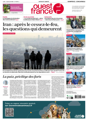 Cover of Ouest-France (Quimperle Concarneau)