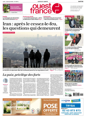 Cover of Ouest France (Sarthe)