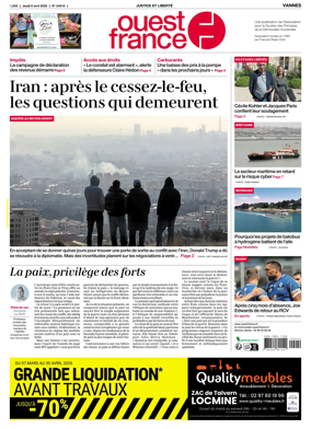 Cover of Ouest France (Vannes)
