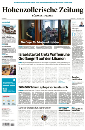 Cover of Hohenzollerische Zeitung
