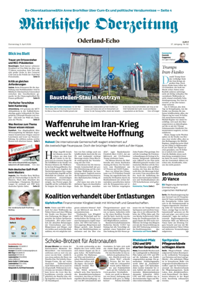 Cover of Markische Oderzeitung Oderland-Echo