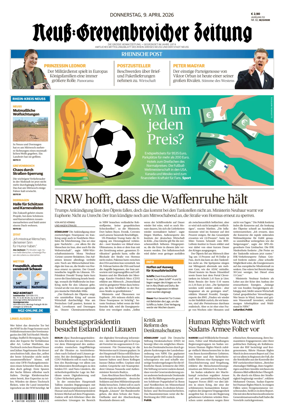Cover of Neuss-Grevenbroicher Zeitung Neuss
