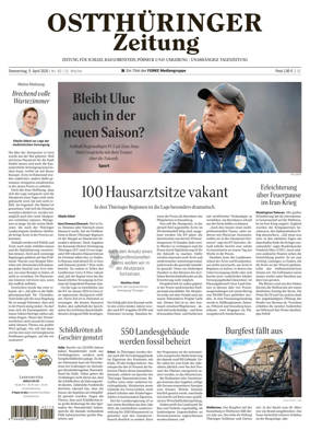 Cover of Ostthuringer Zeitung (Posneck)