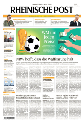 Cover of Rheinische Post - Monchengladbach and Korschenbroich