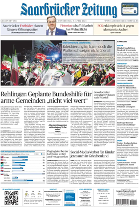 Cover of Saarbruecker Zeitung