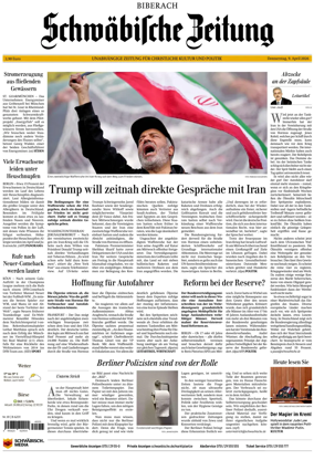 Cover of Schwabische Zeitung (Biberach)