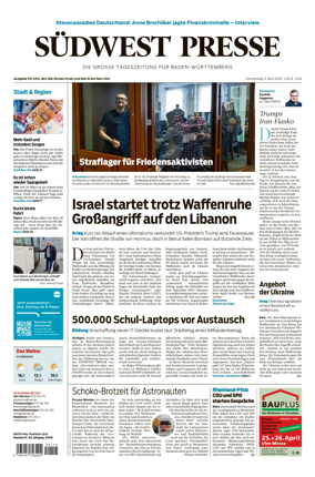 Cover of Sudwest Presse