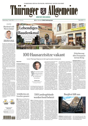 Cover of Thuringer Allgemeine (Arnstadt und Ilmenauz)