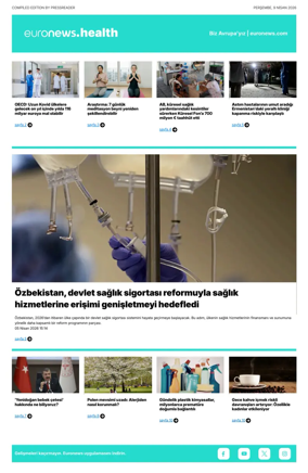 Cover of Euronews Health (Turkish) Compiled Edition