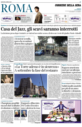 Cover of Corriere della Sera (Roma)