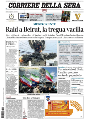Cover of Corriere della Sera