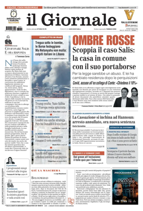 Cover of Il Giornale (Italy)