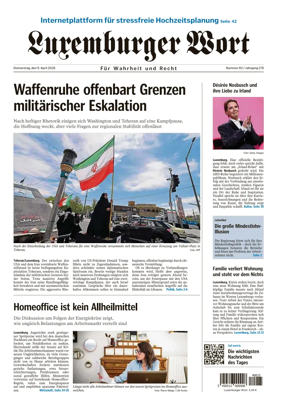 Cover of Luxemburger Wort