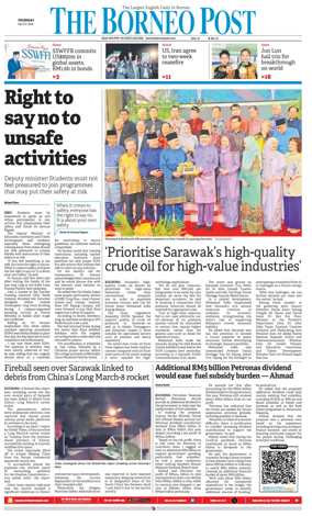 Cover of The Borneo Post (Sarawak)