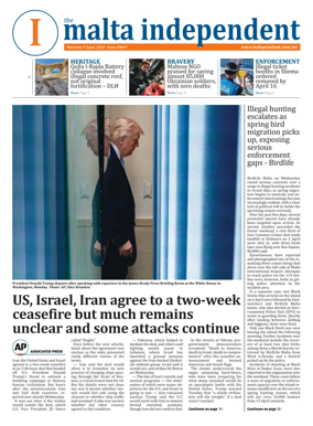 Cover of Malta Independent