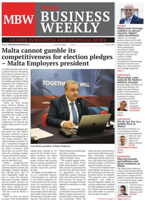Cover of The Malta Business Weekly