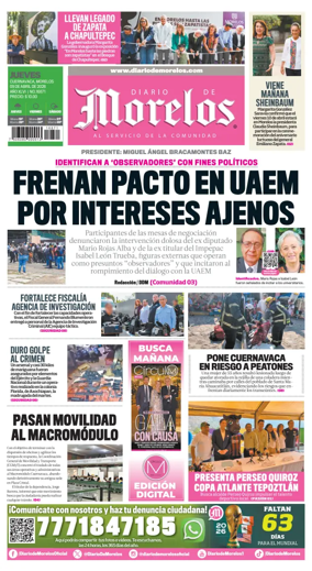 Cover of Diario de Morelos