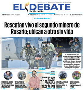 Cover of El Debate de Mazatlan