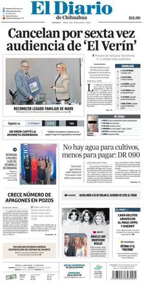 Cover of El Diario de Chihuahua