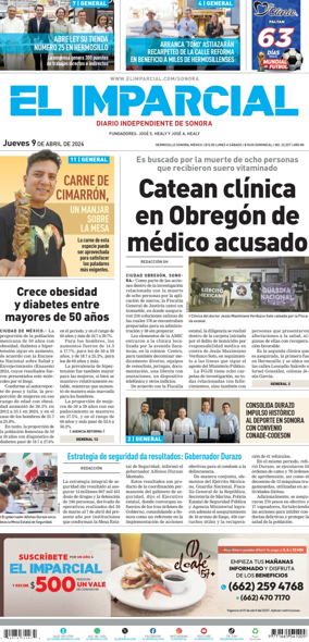 Cover of El Imparcial