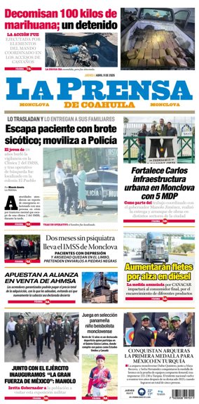 Cover of La Prensa de Coahuila