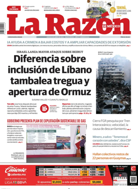 Cover of La Razon de Mexico