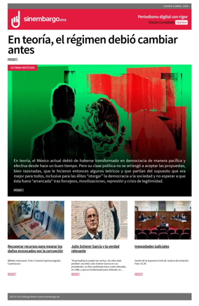 Cover of Sin Embargo Opinion