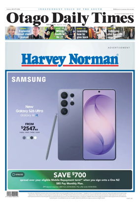 Cover of Otago Daily Times