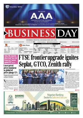 Cover of Business Day (Nigeria)