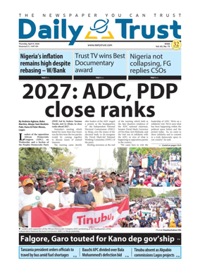 Cover of Daily Trust