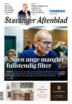 Cover of Stavanger Aftenblad
