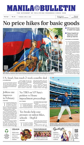 Cover of Manila Bulletin