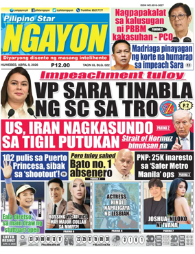 Cover of Pilipino Star Ngayon