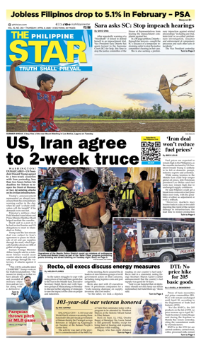 Cover of The Philippine Star