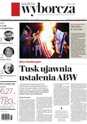 Cover of Gazeta Wyborcza