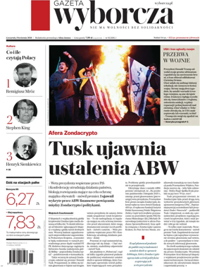 Cover of Gazeta Wyborcza Stoleczna