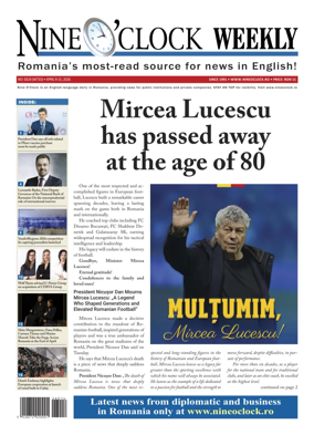 Cover of Nine o clock Weekly (Romania)