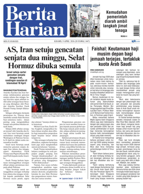 Cover of Berita Harian