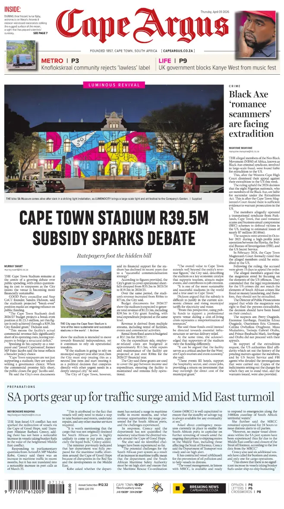 Cover of Cape Argus (PM Edition)