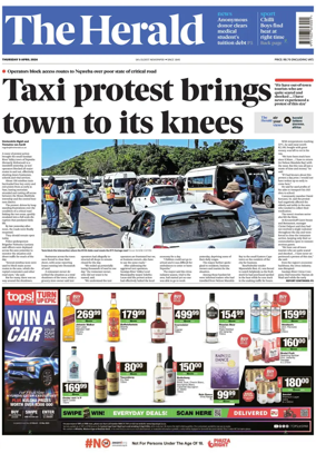 Cover of The Herald (South Africa)