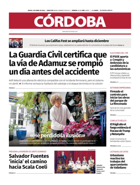Cover of Diario Cordoba