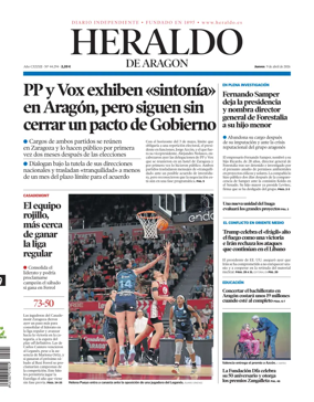 Cover of Heraldo de Aragon