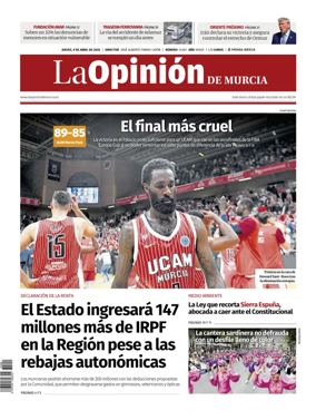 Cover of La Opinion de Murcia