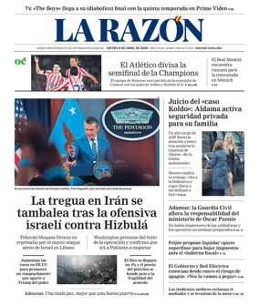 Cover of La Razon (Cataluna)