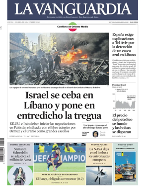 Cover of La Vanguardia (1st Edition)