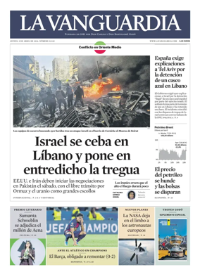 Cover of La Vanguardia