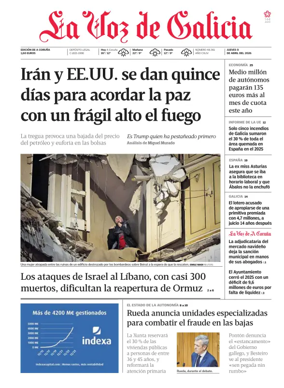 Cover of La Voz de Galicia (A Coruna)